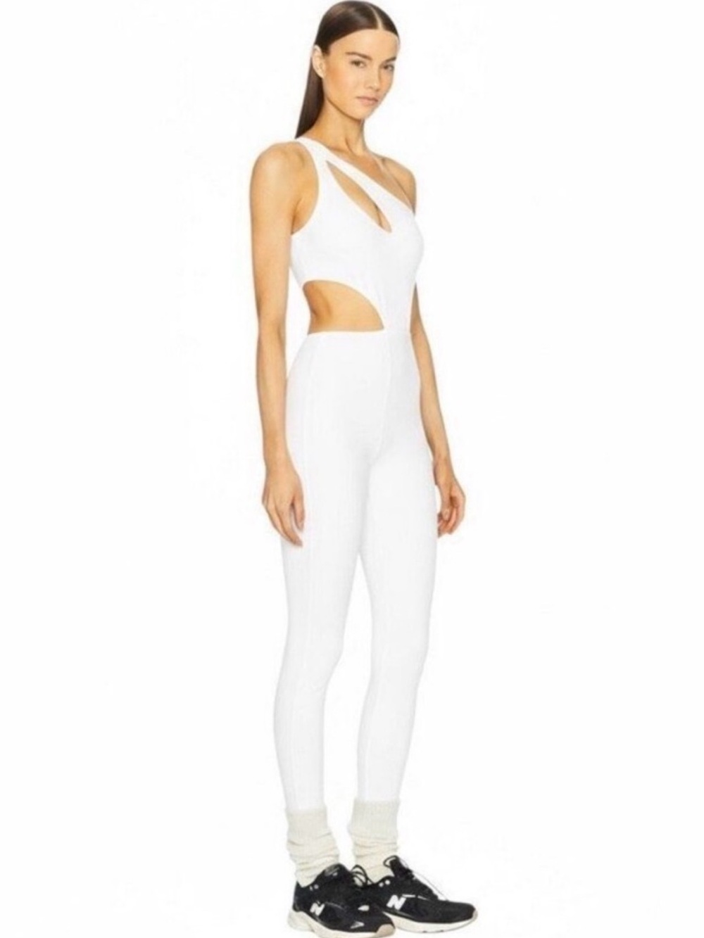 GIGI C White Cutout Sleeveless Jumpsuit